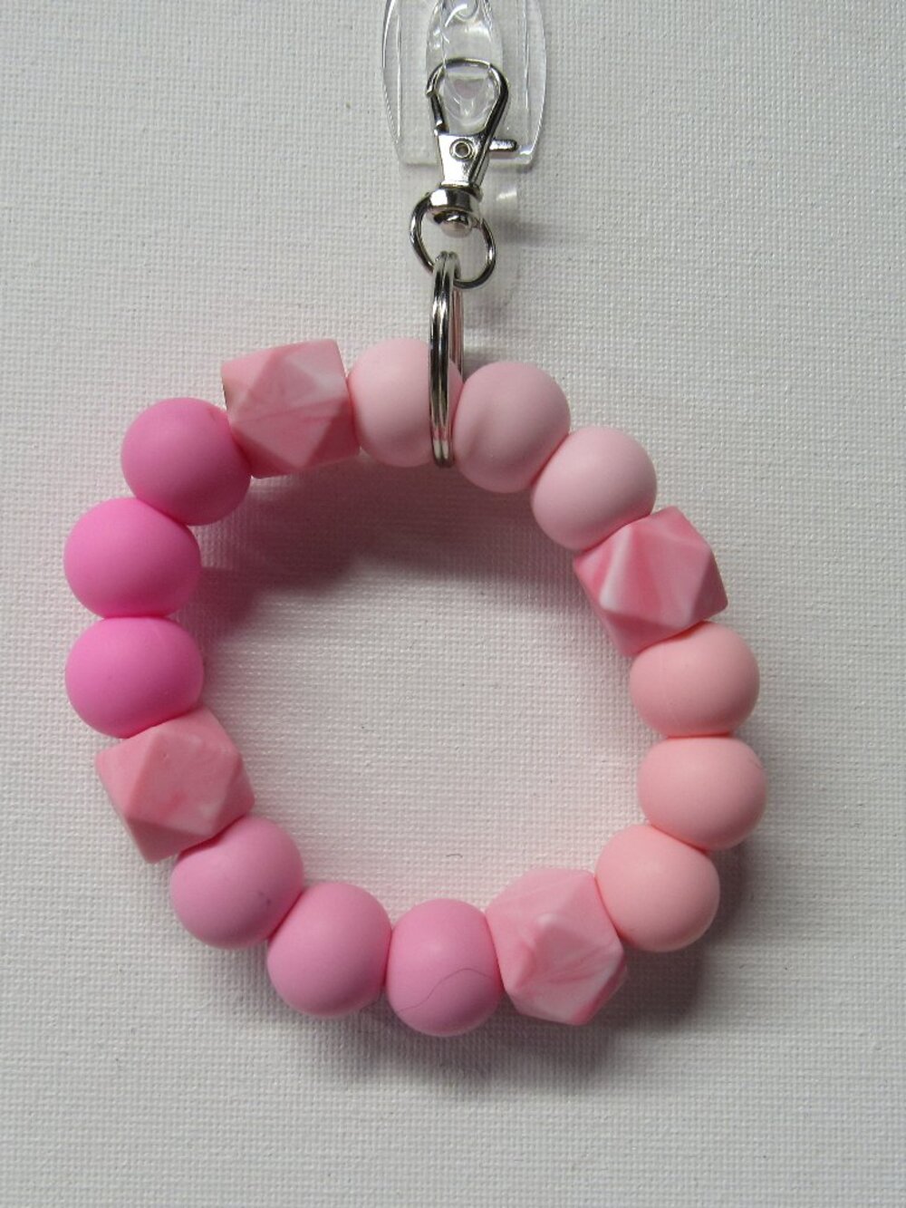 Pretty in Pink Keychain Ring